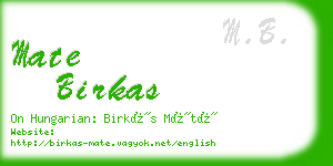 mate birkas business card